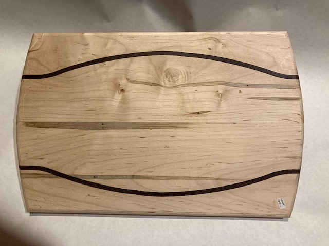 Ambrosia Maple Charcuterie Board with Epoxy&nbsp;Inlay.