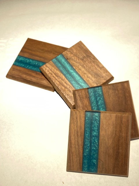 Epoxy River Inlay Coasters: Unique Craftsmanship for Your Home