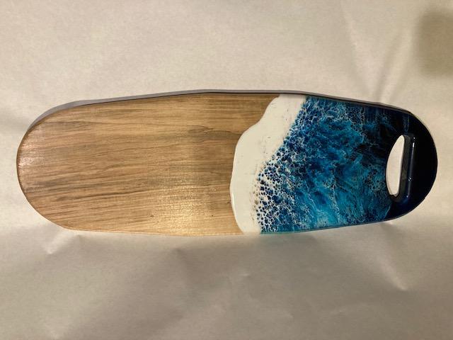 Culinary Art: Charcuterie Board with Epoxy&nbsp;Waves