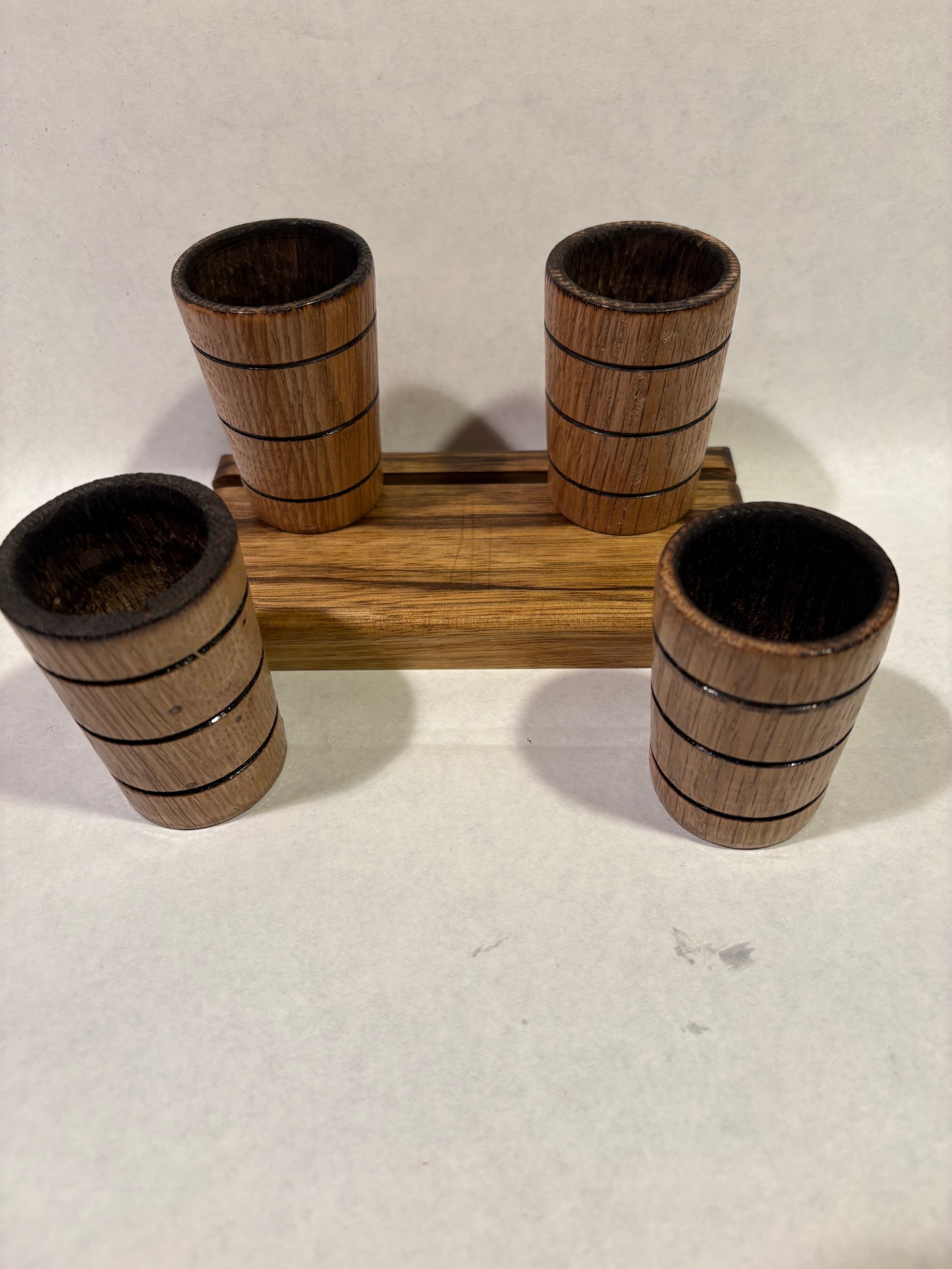 Oak Shot Glass Set